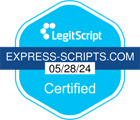 LegitScript Express-Scripts.com Certified May 28, 2024 Badge