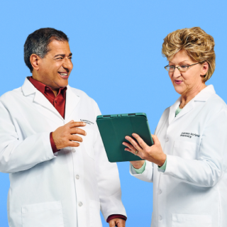 pharmacists laugh together